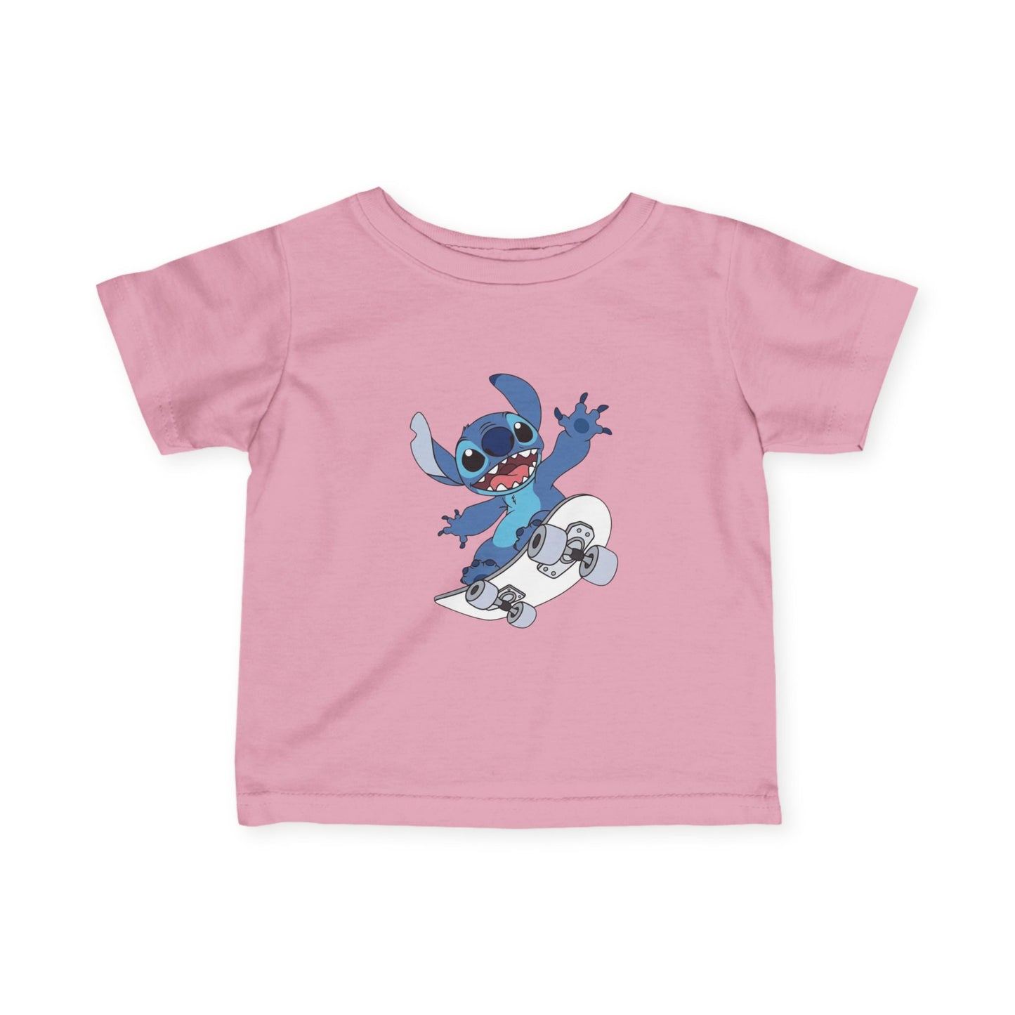 Infant Tee — Cute Blue Alien Skateboarding Baby Shirt