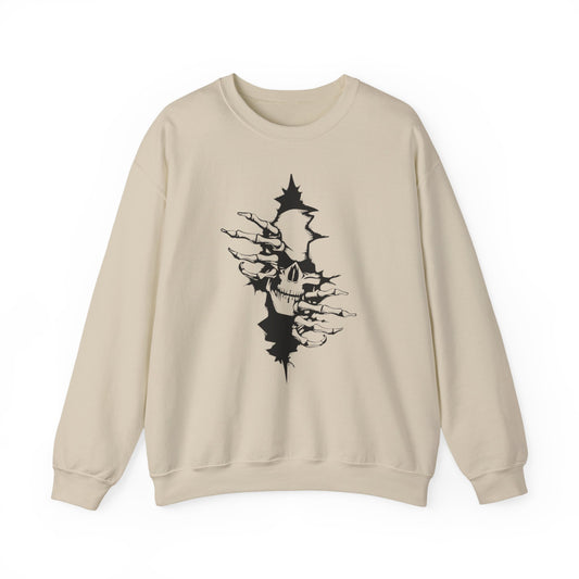 Skull Rip Crewneck Sweatshirt