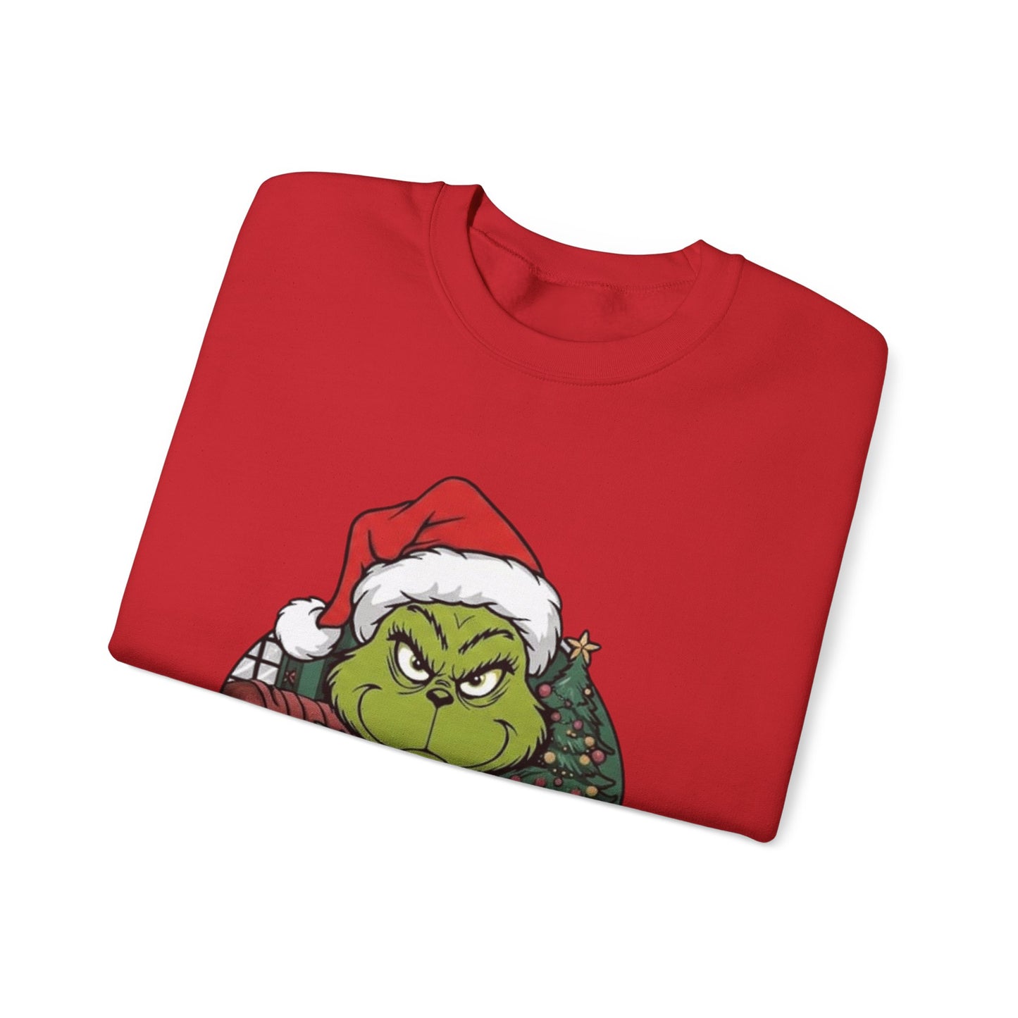 Grumpy Grinch Christmas Sweatshirt – 'Not Today' Holiday Crewneck