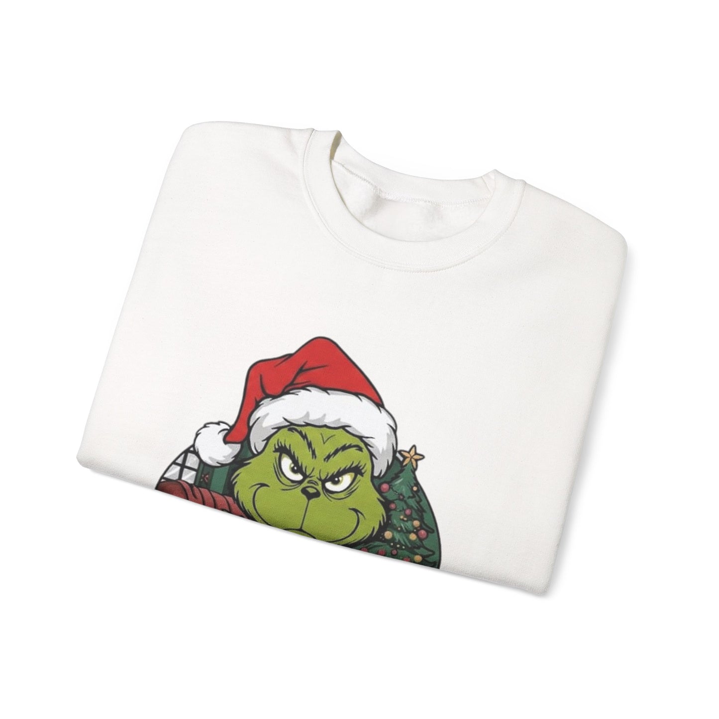 Grumpy Grinch Christmas Sweatshirt – 'Not Today' Holiday Crewneck