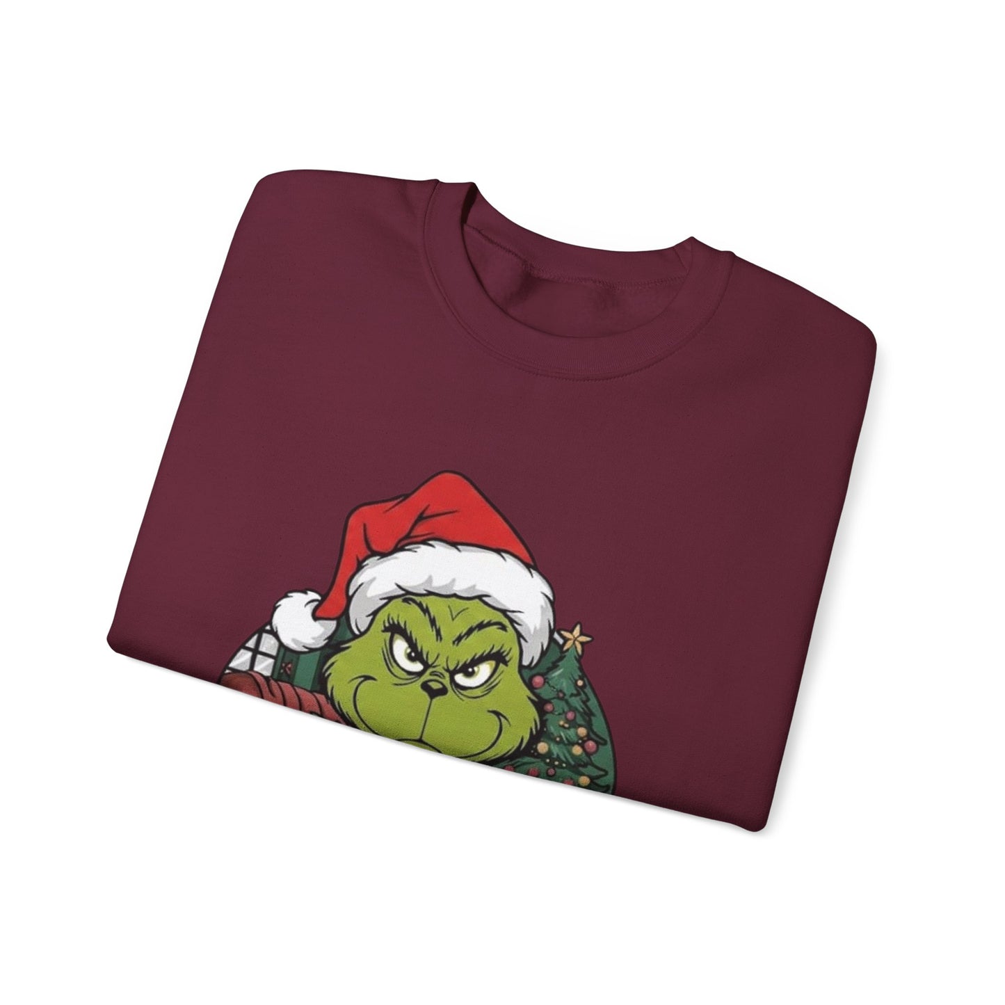 Grumpy Grinch Christmas Sweatshirt – 'Not Today' Holiday Crewneck