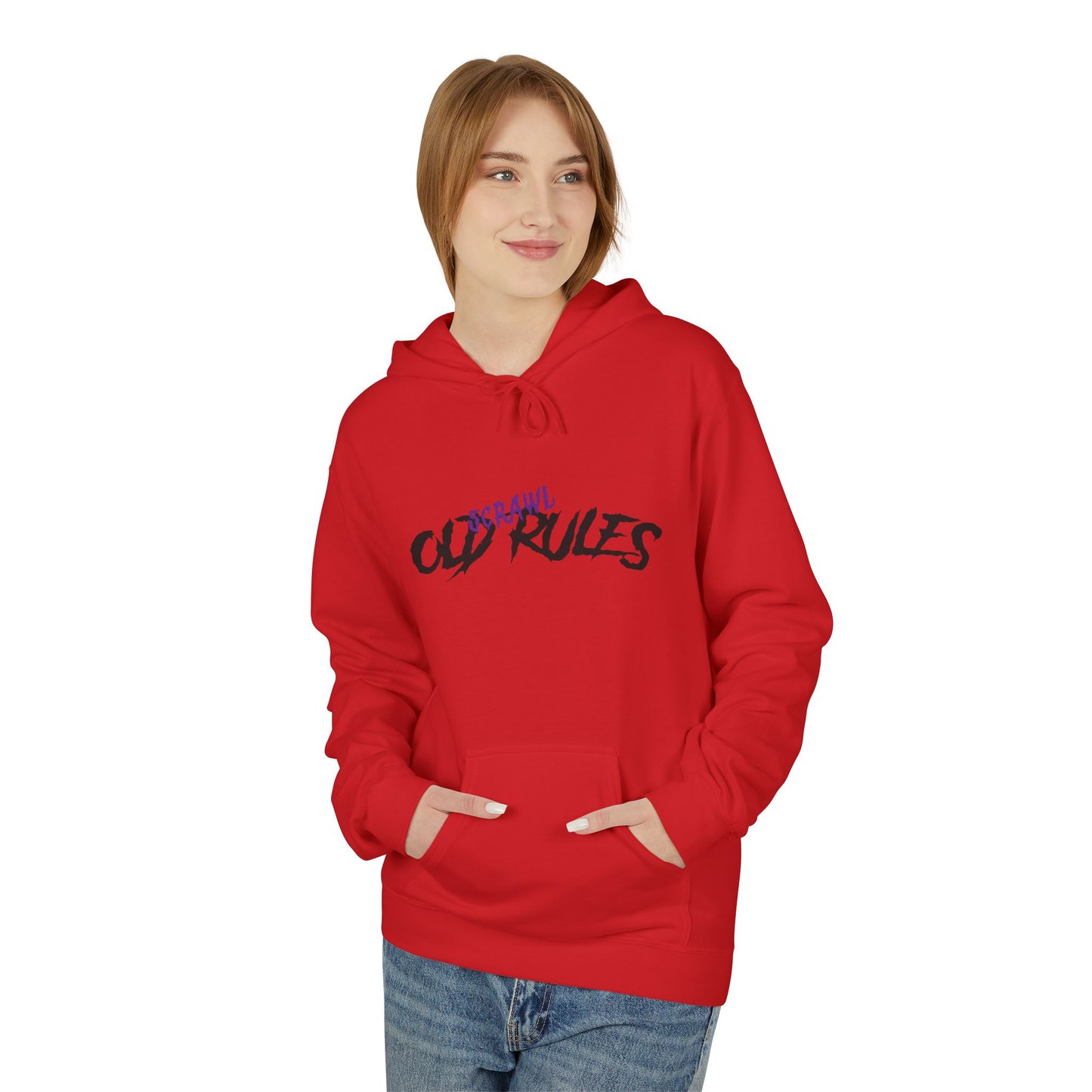 Bad Rules Teddy Hoodie — Edgy Grunge Purple Bear Graphic Hoodie