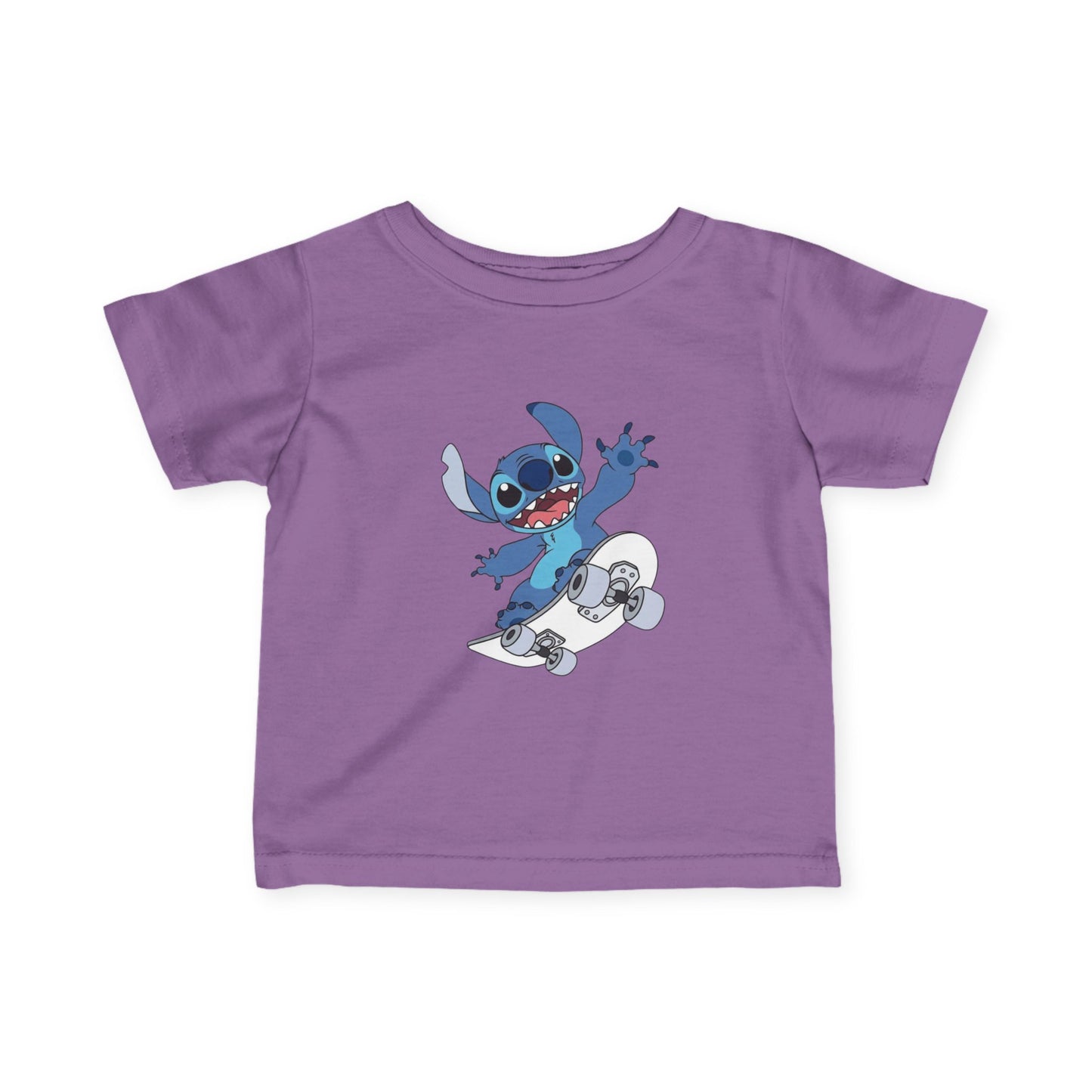 Infant Tee — Cute Blue Alien Skateboarding Baby Shirt