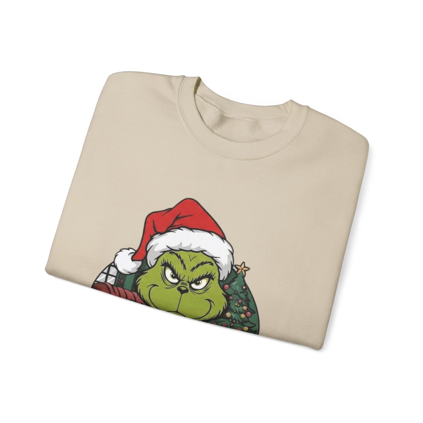 Grumpy Grinch Christmas Sweatshirt – 'Not Today' Holiday Crewneck