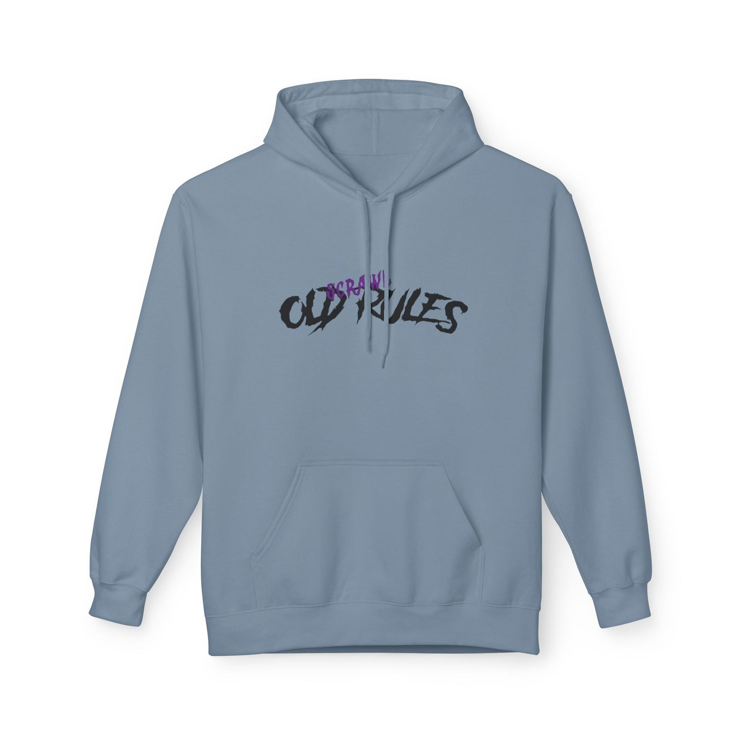 Bad Rules Teddy Hoodie — Edgy Grunge Purple Bear Graphic Hoodie