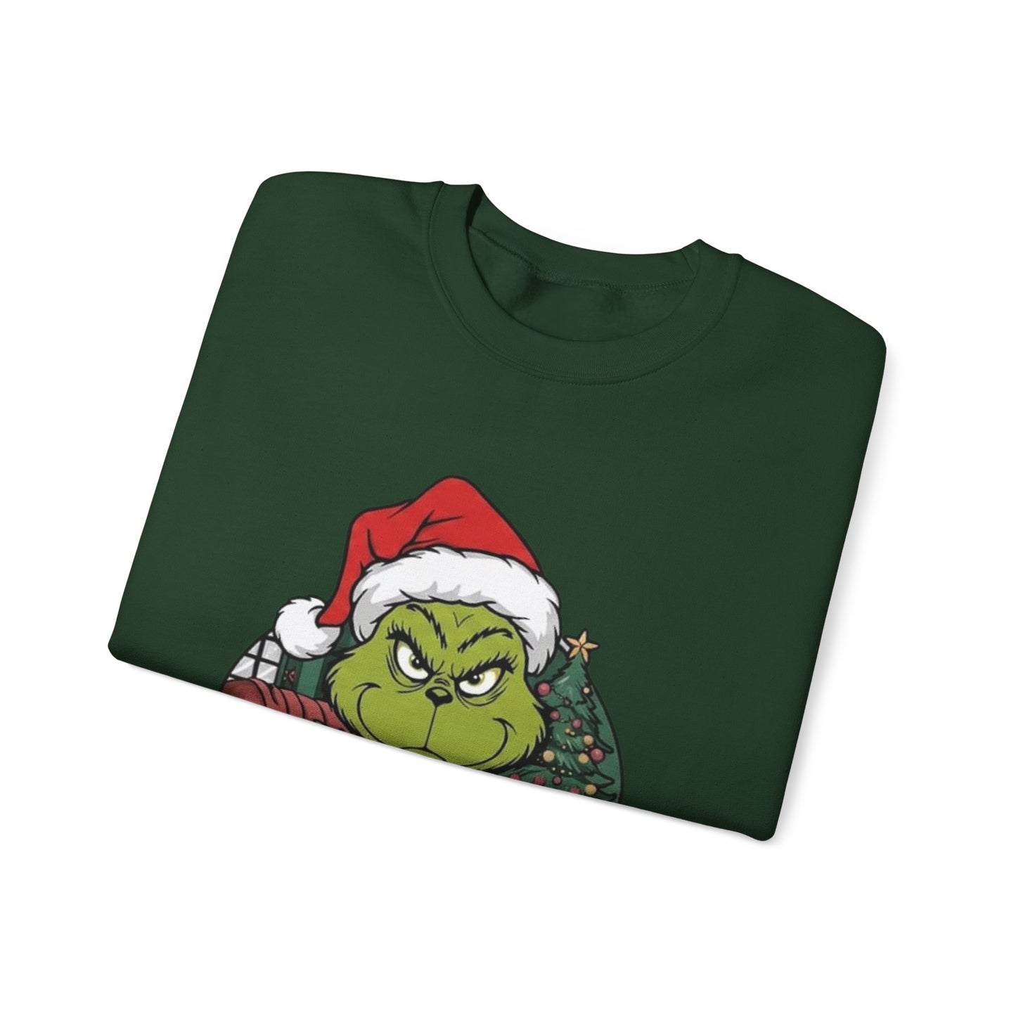 Grumpy Grinch Christmas Sweatshirt – 'Not Today' Holiday Crewneck
