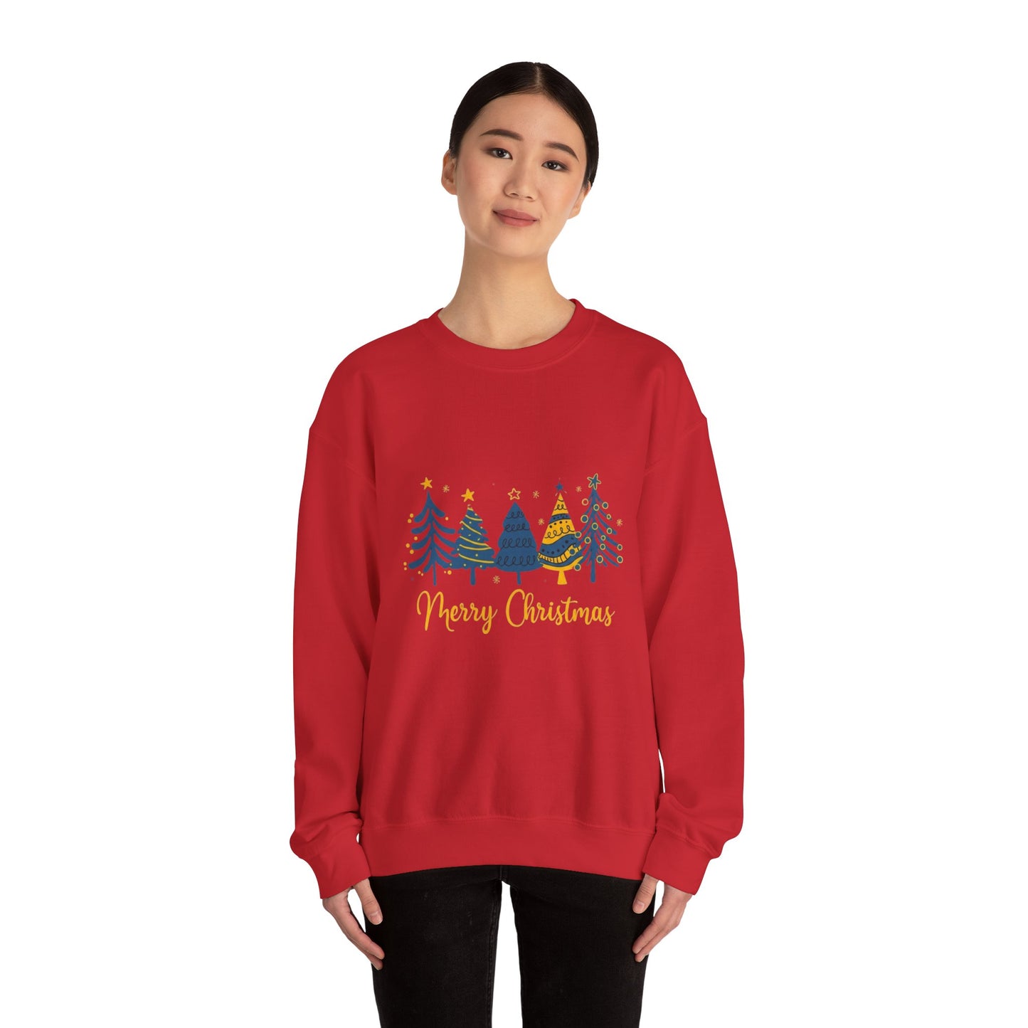 Christmas Tree Crewneck Sweatshirt — Merry Christmas Holiday Pullover